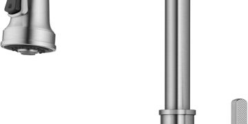 KRAUS Allyn Transitional Industrial Pull-Down Single Handle Kitchen Faucet in Spot-Free Stainless S…