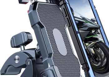 Motorcycle Phone Mount Holder, [150mph Wind Anti-Shake][7.2inch Big Phone Friendly] Bike Phone