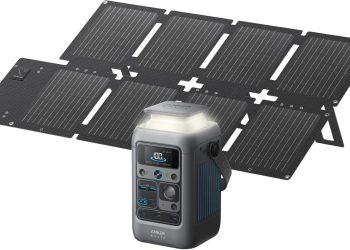 Anker SOLIX C300 DC Power Bank Station and 60W Solar Panel, 288Wh Portable Power Station, LiFePO4 B…