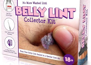 Prank Belly Lint Collector – Wrap Your Real Gift in a Funny Gag Joke Box ; Awesome Novelty for Any