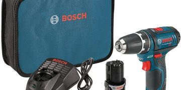 BOSCH PS31-2A 12V Max 3/8 Inch Drill/Driver Kit with (2) 2 Ah Batteries and Charger, Variable Speed