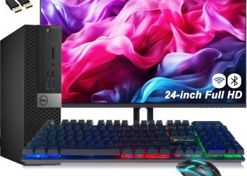 Dell OptiPlex 5040 SFF Desktop Computer PC Bundle Setup with New 23.8″ FHD Monitor Inter Core