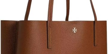 Tory Burch Women’s Blake Pebbled Leather Center Zip Tote Purse