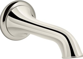 Kohler K-72791-SN Artifacts Wall-Mount Bath Spout with Flare Design, Less Handles, Vibrant Polished…