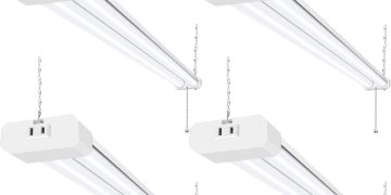 hykolity 4 Pack 4FT LED Shop Light, Linkable Utility Shop Lights, 42W, 5000K Daylight White Shop