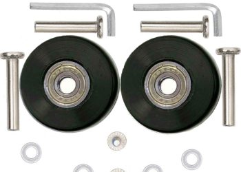 1 Pair Luggage Wheels Replacement 50 * 18mm(1.968″*0.7″) with 8mm(0.31″) Bearings for Suitcase and