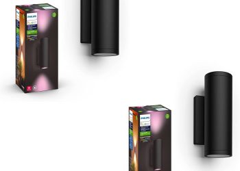 Philips Hue Appear Outdoor Smart Wall Light, Black – White and Color Ambiance LED Color-Changing Li…