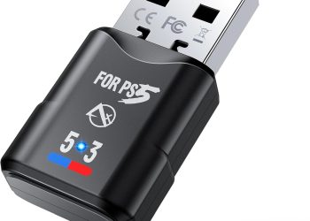 ZEXMTE PS5 Bluetooth Adapter, 5.3 USB Bluetooth Adapter, Wireless Audio Transmitter for PS4/5