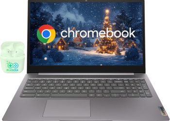 Lenovo 15.6″ FHD IdeaPad Chromebook Laptop, 4GB RAM 320GB Storage (64GB eMMC+256GB SD Card), Dual-C…