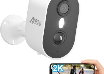 ANRAN Security Cameras Wireless Outdoor,2K 3MP Battery Powered Indoor Home Security Camera with AI