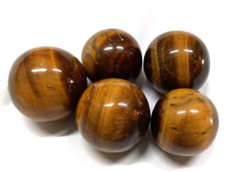 GEMSCITE Natural Tiger Eye 30-35 mm Ball Sphere Gemstone A+ Hand Carved Crystal Altar Healing