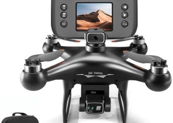 RC Drone With Screen Display Remote Control, Dual Camera, 360 Degree Flip, Optical Flow Hover, LED