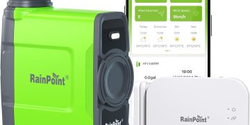 RAINPOINT WiFi Water Timer, Smart Sprinkler Hose Timer with Antenna Gateway (with LAN Port, Support