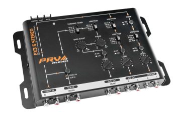 PRV AUDIO Crossover Car Audio EX3.5 Stereo 3 Way or 2 Way Electronic Crossover 9 Volts, 4 in 6 Out
