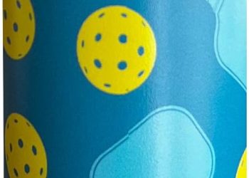 Pickleball Sport Water Bottle with Straw, Vacuum Insulated Stainless Steel Thermal Drinking Travel