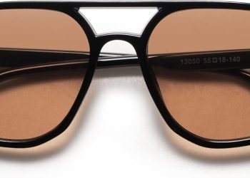 SOJOS Aviator Sunglasses for Women & Men, Retro, Double Bridge, Trendy lightweight, 90s Shades