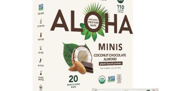 ALOHA Organic Plant Based Protein Bar MINIS |Coconut Chocolate Almond | 20 Count, 24g Bars | Vegan,