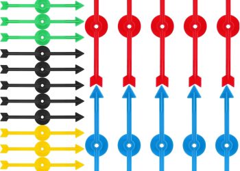 CHENGU 25 Pieces 4 Inch Arrow Spinners Games in 5 Colors Magic Spinner for Activities of Classroom,