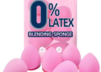BEAKEY Super Soft Makeup Sponge Set of 6, Makeup Sponges for Foundation, Liquid, Cream and Powder,