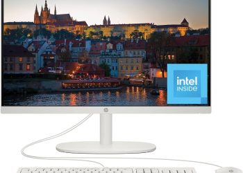 HP 22 inch All-in-One Desktop PC, FHD Display, Intel N200, 8 GB RAM, 512 GB SSD, Intel UHD