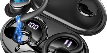 Wireless Earbuds, Bluetooth 5.4 Headphones Sport, 50H Deep Bass Sound Over Ear buds with 4 ENC