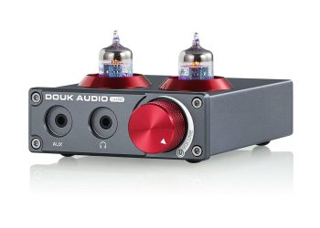 Douk Audio T4 PRO Vacuum Tube Phono Preamp, MM Turntable Preamplifier, GE5654 Hi-Fi Headphone Amp