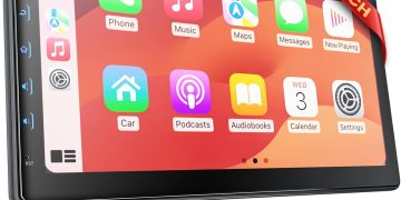 10 Inch IPS Touch Screen Double Din Car Stereo Compatible with Wireless Carplay,Wireless Android