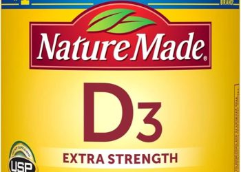 Nature Made Extra Strength Vitamin D3 5000 IU (125 mcg), Dietary Supplement for Bone, Teeth, Muscle