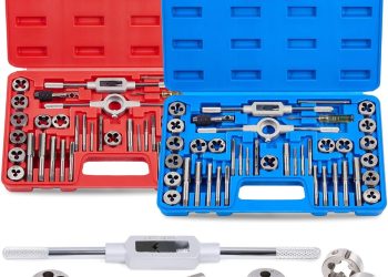 Orion Motor Tech 80pc Tap and Die Set in SAE and Metric Sizes, Metric and Standard Tap Set and Die