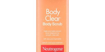 Neutrogena Body Clear Acne Body Scrub, Exfoliating Non-Comedogenic Cleanser, Salicylic Acid 2%