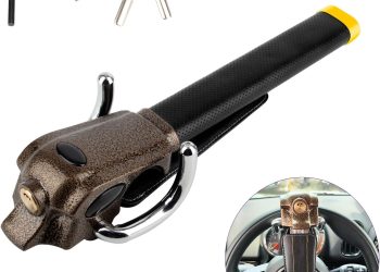 Car Steering Lock, Heavy Duty Universal Anti-Theft Locking Devices, Wheel Safety Lock with 3 Keys