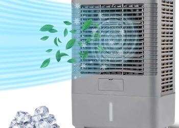 37″ Evaporative Air Cooler 3000 CFM, 8 Gal Water Tank, 3 Speeds, Oscillating Cools up to 720 Sq. ft…
