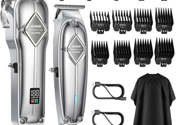 GLAKER Hair Trimmer for Men – Professional Clippers and Trimmers Set, Cordless Clippers for Hair