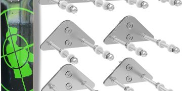 6 Pack Skateboard Wall Mount – Aluminum Skateboard Hanger, Floating Deck Display Racks Stand,