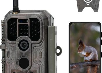 P200 Trail Camera WiFi Bluetooth, Game Camera with 48MP 1296p, 100ft Night Vision, Cell Phone App,