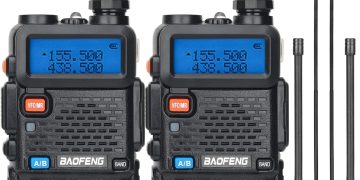 UV-5R Ham Radio Long Range UV5R Handheld Dual Band Rechargeable Two Way Radio Walkie Talkies for