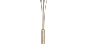 Artiva USA LED9656FAB Amore 5-Arched Floor Lamp with Dimmer, 86″, Antique Satin Brass