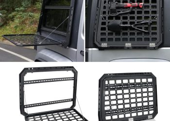 Multifunctional Rear Window Storage Panel Compatible with 2007-2018 Jeep Wrangler JK Openable Desig…