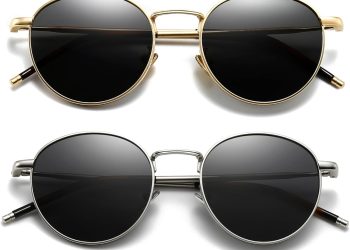 SUNGAIT Ponderable Metal Round Sunglasses