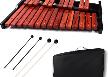 TNZMART 25 Note Xylophone Wooden Glockenspiel Xylophones with Mallet Professional Percussion
