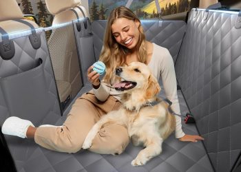 Back Seat Extender for Dogs, Hard Bottom Dog Car Seat Cover for Back Seat, Backseat Extender for
