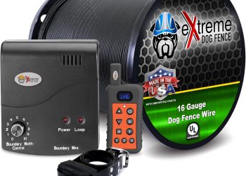 Electric Dog Fence + Remote Trainer – 1 Dog / 1000′ of 16 Gauge Underground Dog Fence Wire (Up to 1…