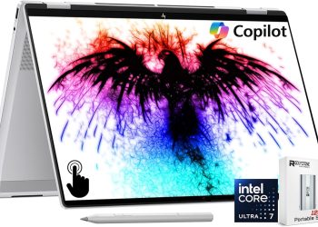 HP OmniBook 7 Flip 16″ 2-in-1 Copilot+ AI PC Laptop, 3K OLED Touch, Intel Evo Platform 8-Core Ultra