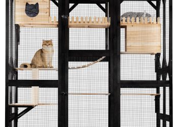 71.1″ L Large Cat Catio Outdoor Cat Enclosure Window Acess, Walk-in Cat Cage Cat House for Multiple…