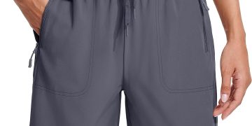 MAGCOMSEN Women’s Hiking Shorts Lightweight Quick Dry 8″ Golf Shorts Water Resistant with 3 Zipper