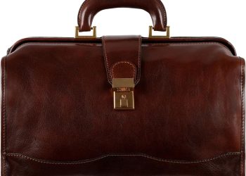 Time Resistance Leather Doctor Bag – Italian Handmade Medical Bag – Vintage Style Handbag – Real Le…