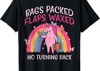 Bags Packed Unicorn Funny Inappropriate Vacation Women T-Shirt