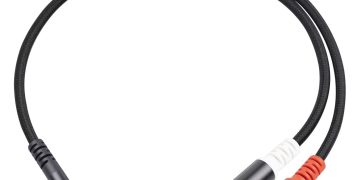 3.5mm to 2 RCA Splitter Cable,RCA Splitter 1 Female to 2 Male Y Adapter Short Audio Speaker Cable