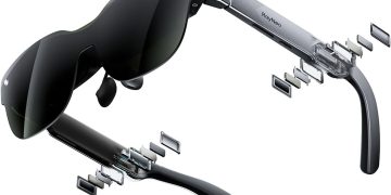 RayNeo Air 3s AR/XR Glasses, 201″ 120Hz FHD HueView Display, Portable AR Video Eyewear Gaming