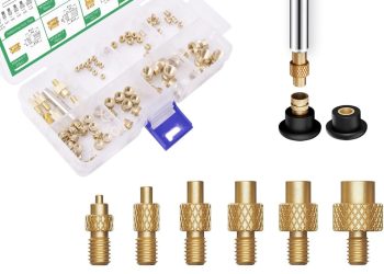 Heat Set Insert Tips and Threaded Inserts M2 M2.5 M3 M4 M5 M6 M8, Soldering Iron Adapter Soldering